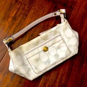 Small white Coach bag